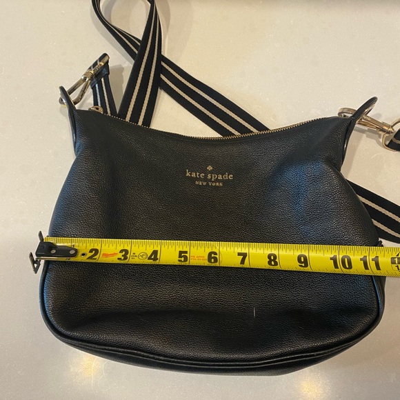 kate spade new york Leila Women's Pebbled Leather North South Crossbody Bag Blk - Picture 11 of 16